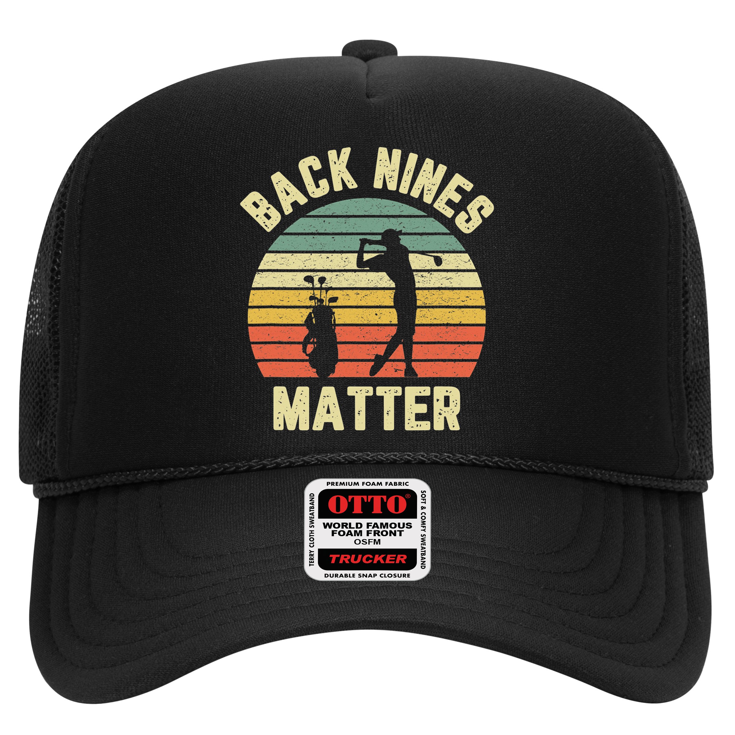 Retro Back Nines Matter Golfing Lover Golf Putt Hat