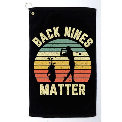 Retro Back Nines Matter Golfing Lover Golf Putt Golf Towel