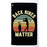 Retro Back Nines Matter Golfing Lover Golf Putt Golf Towel
