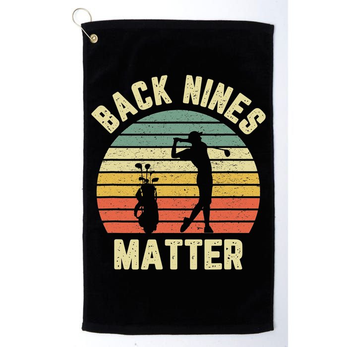 Retro Back Nines Matter Golfing Lover Golf Putt Golf Towel