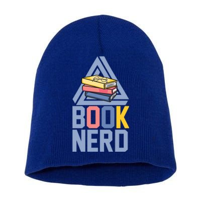 Reading Book Nerd Bookaholic Bookworm Retro Librarian Cute Gift Short Acrylic Beanie