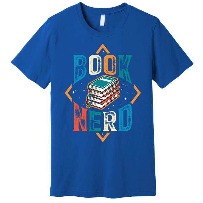 Reading Book Nerd Bookaholic Bookworm Retro Librarian Funny Gift Premium T-Shirt