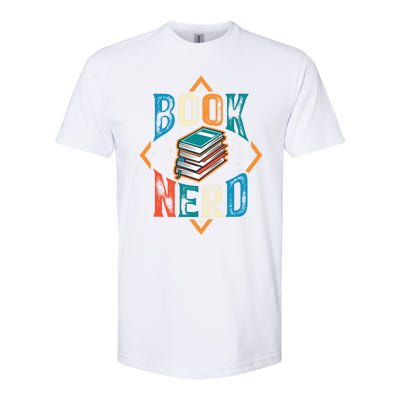 Reading Book Nerd Bookaholic Bookworm Retro Librarian Funny Gift Softstyle® CVC T-Shirt