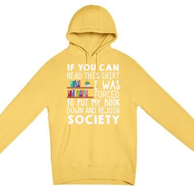 Reading Books Novels Funny Premium Pullover Hoodie