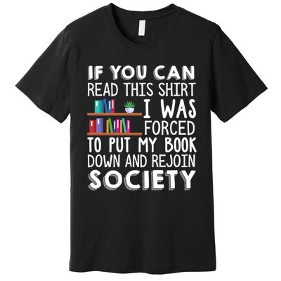 Reading Books Novels Funny Premium T-Shirt