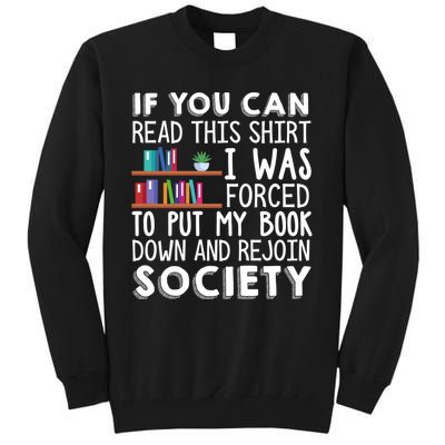 Reading Books Novels Funny Tall Sweatshirt