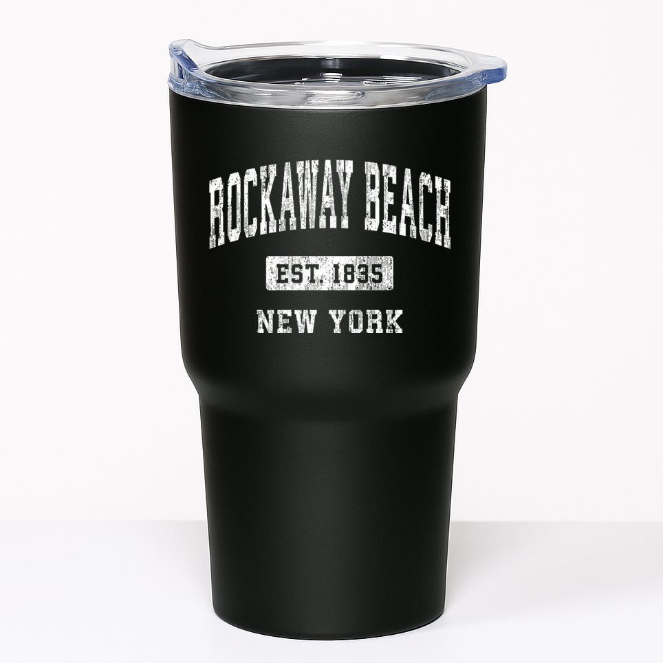 Rockaway Beach New York Ny Vintage Athletic Sports Tumbler