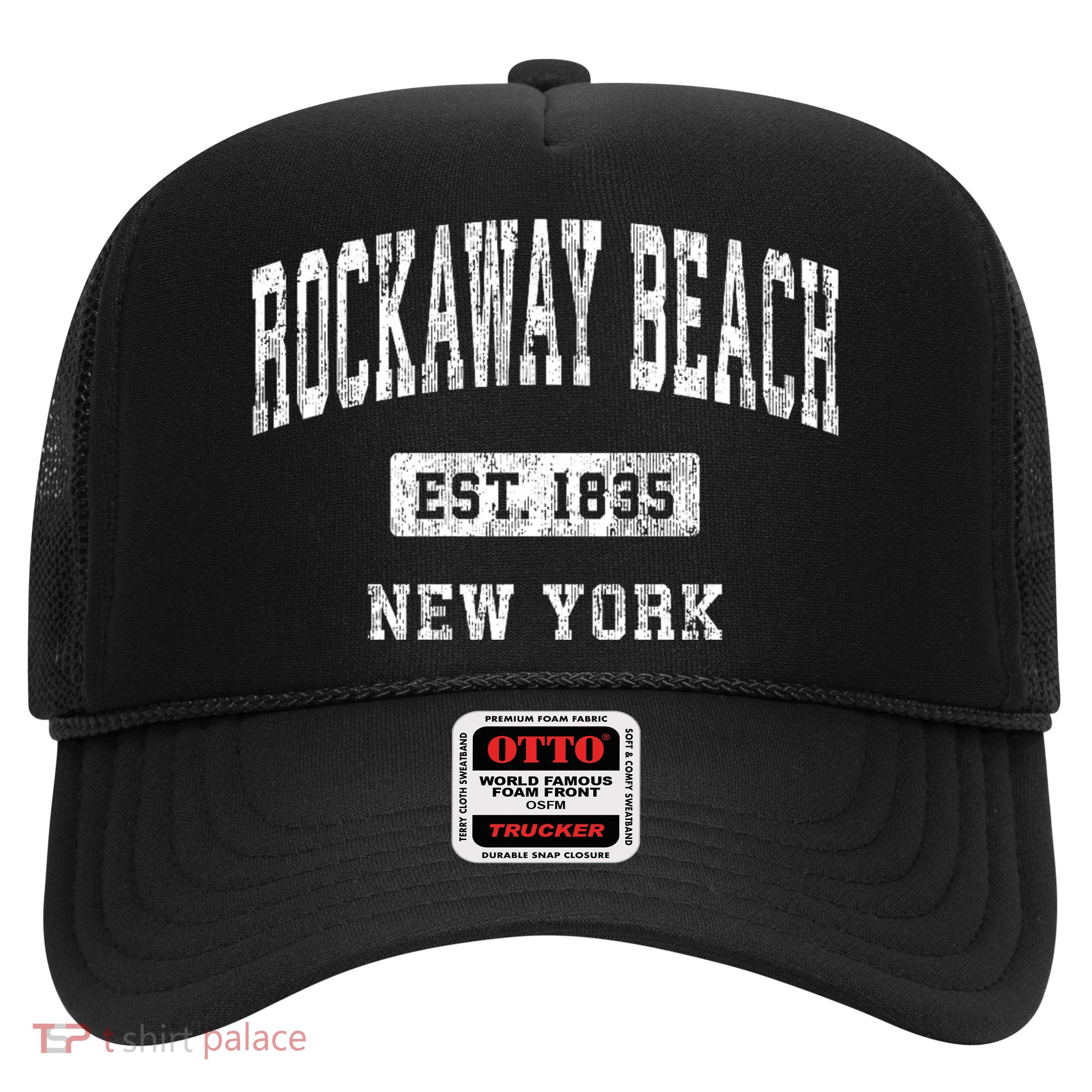 Rockaway Beach New York Ny Vintage Athletic Sports Trucker Hat