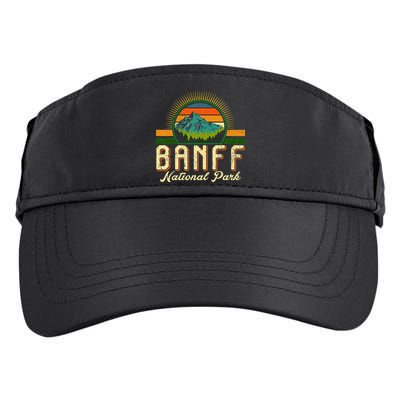 Retro Banff National Park Moutains Camping Hiking Outdoor Adult Drive Performance Visor