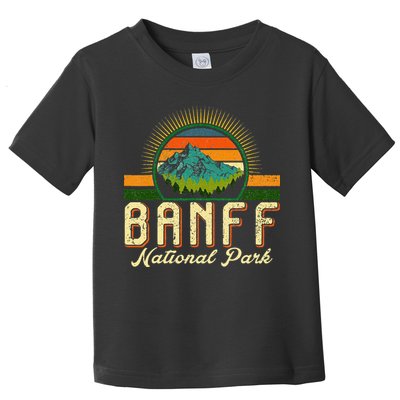 Retro Banff National Park Moutains Camping Hiking Outdoor Toddler T-Shirt