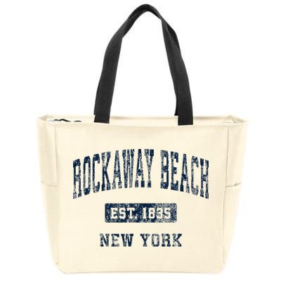 Rockaway Beach New York Ny Vintage Athletic Sports Design Zip Tote Bag