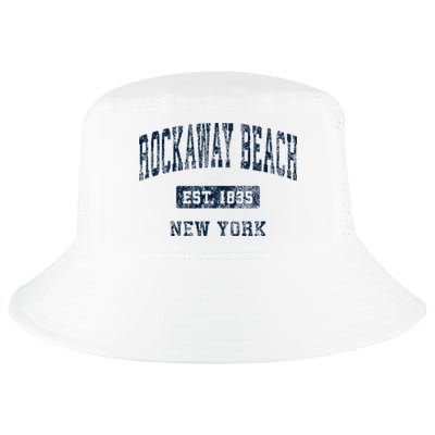 Rockaway Beach New York Ny Vintage Athletic Sports Design Cool Comfort Performance Bucket Hat