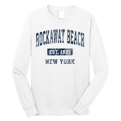 Rockaway Beach New York Ny Vintage Athletic Sports Design Long Sleeve Shirt