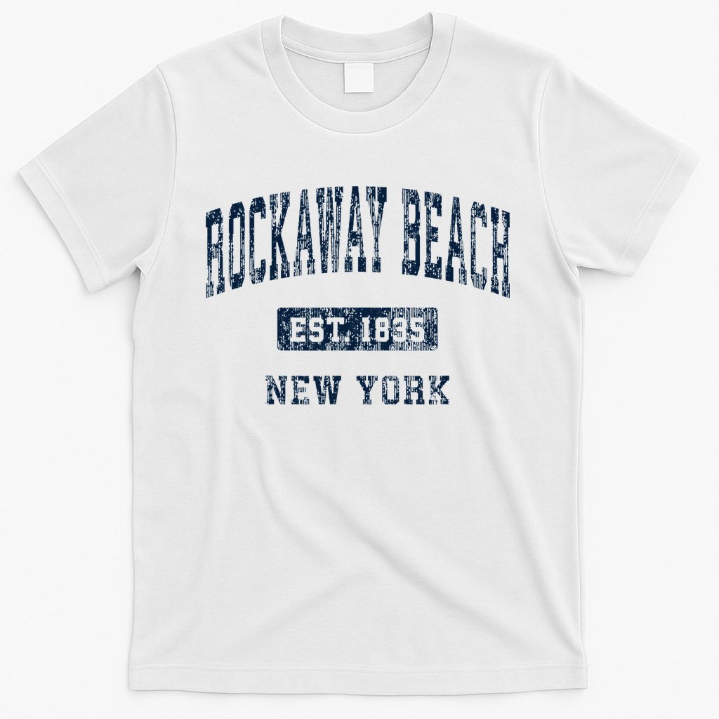 Rockaway Beach New York Ny Vintage Athletic Sports Design T-Shirt
