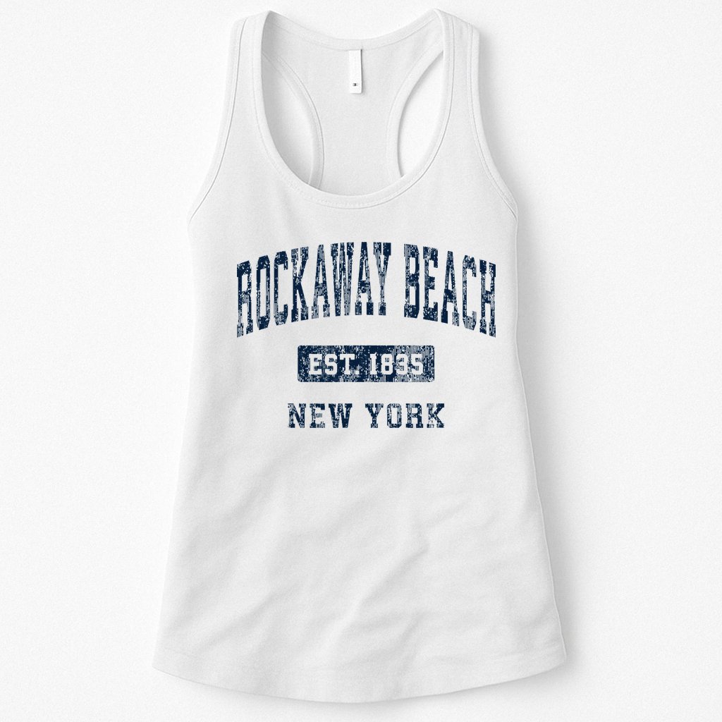 Rockaway Beach New York Ny Vintage Athletic Sports Design Womens Tank Top