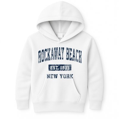Rockaway Beach New York Ny Vintage Athletic Sports Design Kids Hoodie