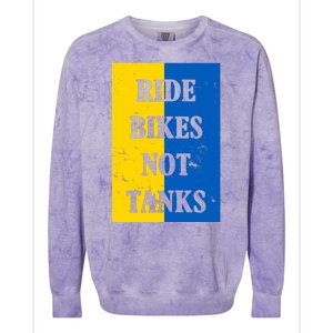 Ride Bikes Not Tanks Ukraine Colorblast Crewneck Sweatshirt