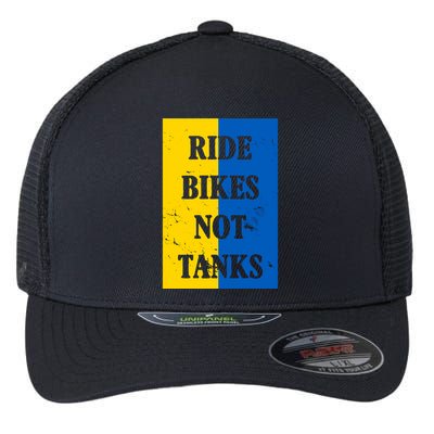 Ride Bikes Not Tanks Ukraine Flexfit Unipanel Trucker Cap