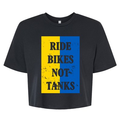 Ride Bikes Not Tanks Ukraine Bella+Canvas Jersey Crop Tee