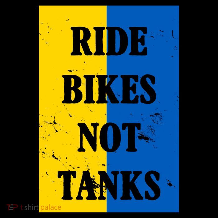 Ride Bikes Not Tanks Ukraine Button