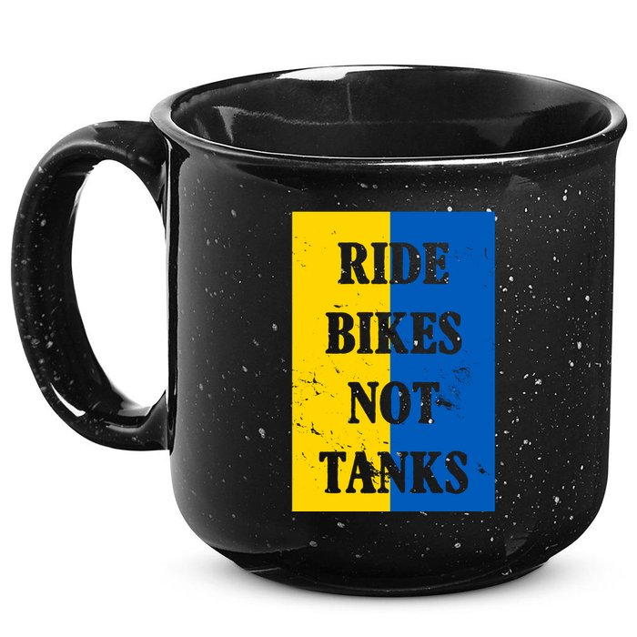 Ride Bikes Not Tanks Ukraine 15oz Campfire Ceramic Mug