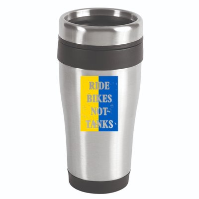 Ride Bikes Not Tanks Ukraine 16oz Travel Tumbler