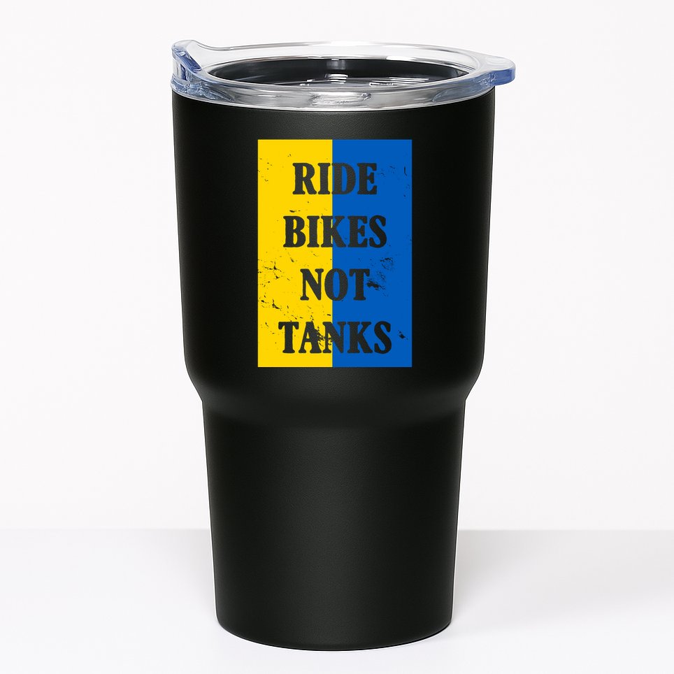 Ride Bikes Not Tanks Ukraine Tumbler