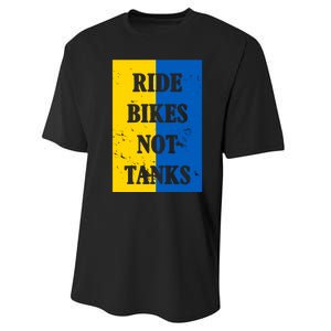 Ride Bikes Not Tanks Ukraine Performance Sprint T-Shirt