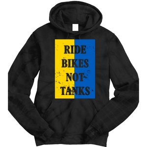 Ride Bikes Not Tanks Ukraine Tie Dye Hoodie