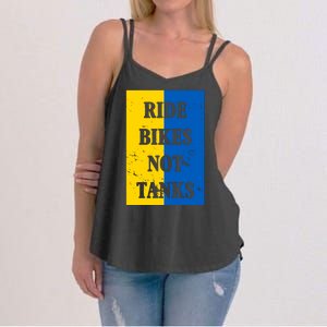 Ride Bikes Not Tanks Ukraine Women's Strappy Tank