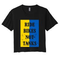 Ride Bikes Not Tanks Ukraine Women's Crop Top Tee