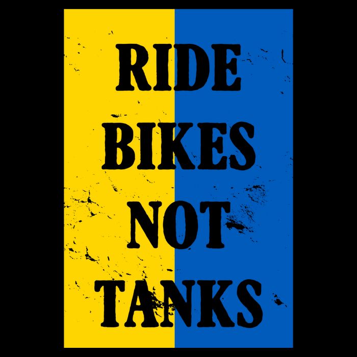 Ride Bikes Not Tanks Ukraine Women's Crop Top Tee