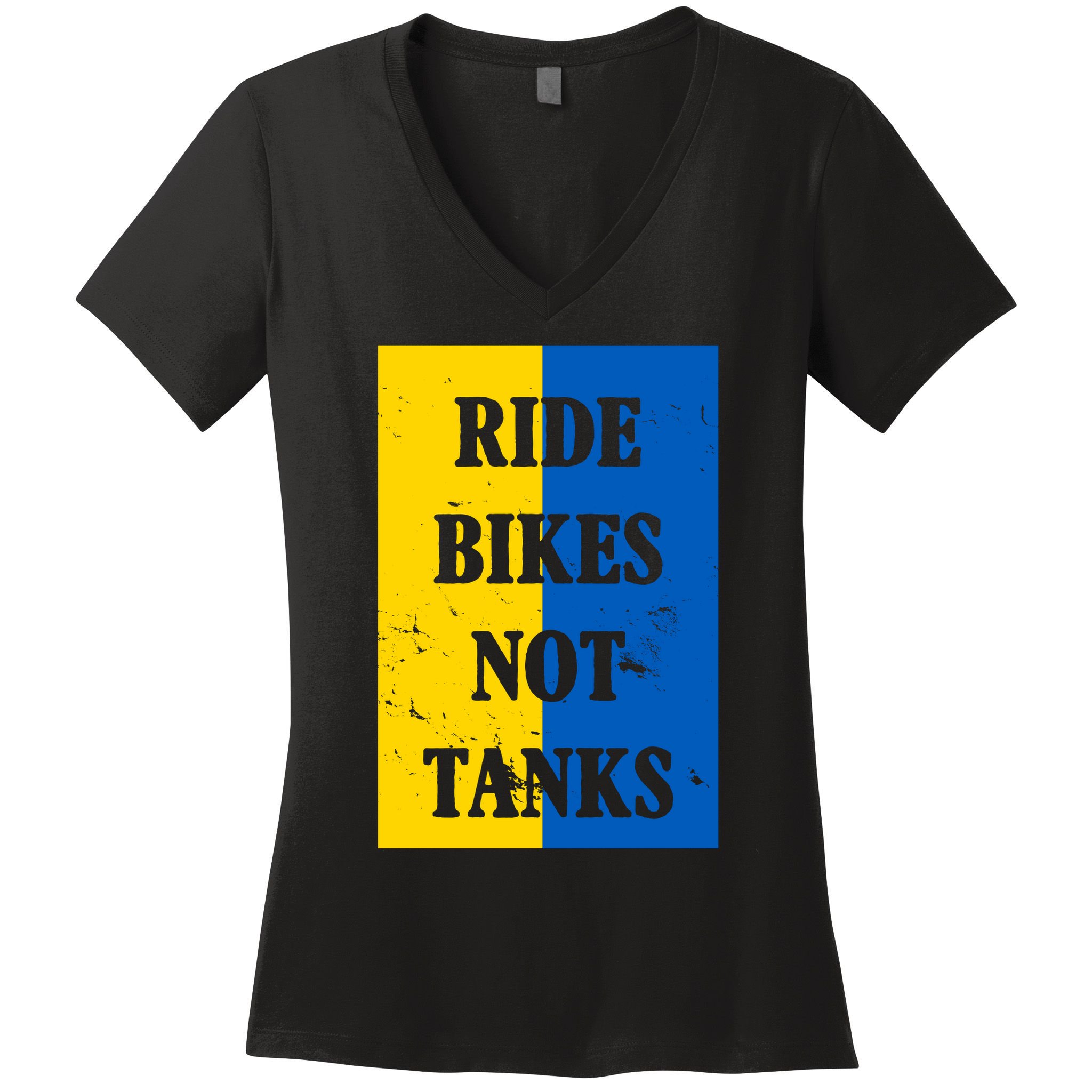 Ride Bikes Not Tanks Ukraine Women's V-Neck T-Shirt