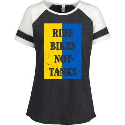 Ride Bikes Not Tanks Ukraine Enza Ladies Jersey Colorblock Tee