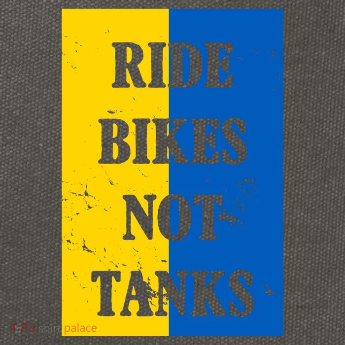 Ride Bikes Not Tanks Ukraine Cotton Canvas Backpack