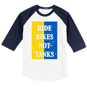 Ride Bikes Not Tanks Ukraine Baseball Sleeve Shirt