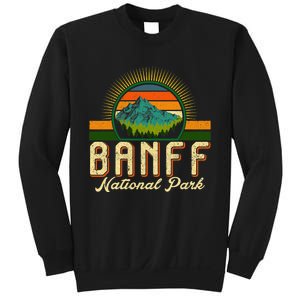 Retro Banff National Park Moutains Camping Hiking Outdoor Sweatshirt