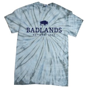 Retro Badlands National Park Bison Hiking Souvenir Tie-Dye T-Shirt