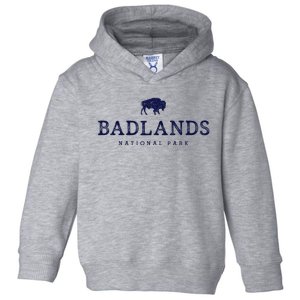 Retro Badlands National Park Bison Hiking Souvenir Toddler Hoodie