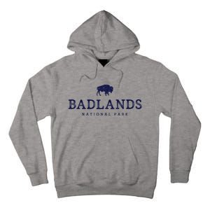 Retro Badlands National Park Bison Hiking Souvenir Tall Hoodie