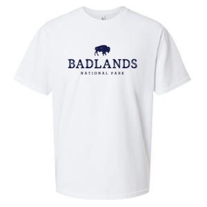 Retro Badlands National Park Bison Hiking Souvenir Sueded Cloud Jersey T-Shirt