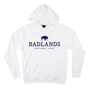 Retro Badlands National Park Bison Hiking Souvenir Hoodie