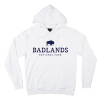 Retro Badlands National Park Bison Hiking Souvenir Hoodie