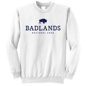 Retro Badlands National Park Bison Hiking Souvenir Sweatshirt