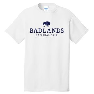 Retro Badlands National Park Bison Hiking Souvenir Tall T-Shirt