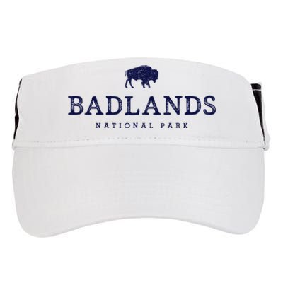 Retro Badlands National Park Bison Hiking Souvenir Adult Drive Performance Visor