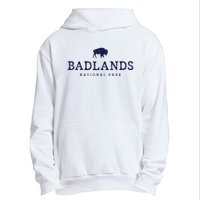 Retro Badlands National Park Bison Hiking Souvenir Urban Pullover Hoodie