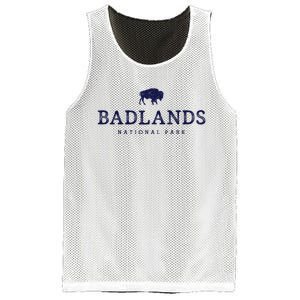 Retro Badlands National Park Bison Hiking Souvenir Mesh Reversible Basketball Jersey Tank