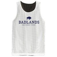 Retro Badlands National Park Bison Hiking Souvenir Mesh Reversible Basketball Jersey Tank