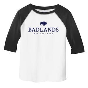 Retro Badlands National Park Bison Hiking Souvenir Toddler Fine Jersey T-Shirt